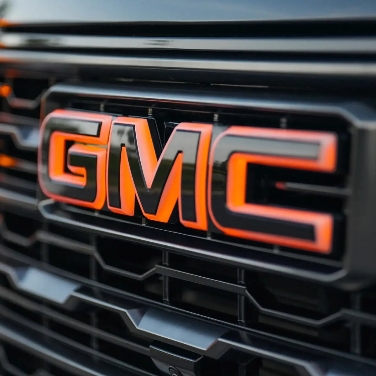 amber/orange light up illuminated gmc emblem