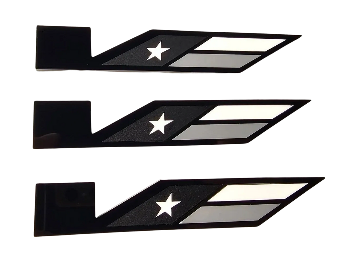 2016-2019 Cadillac CTSV-V3 Blackout Texas Emblems (Set of 3)