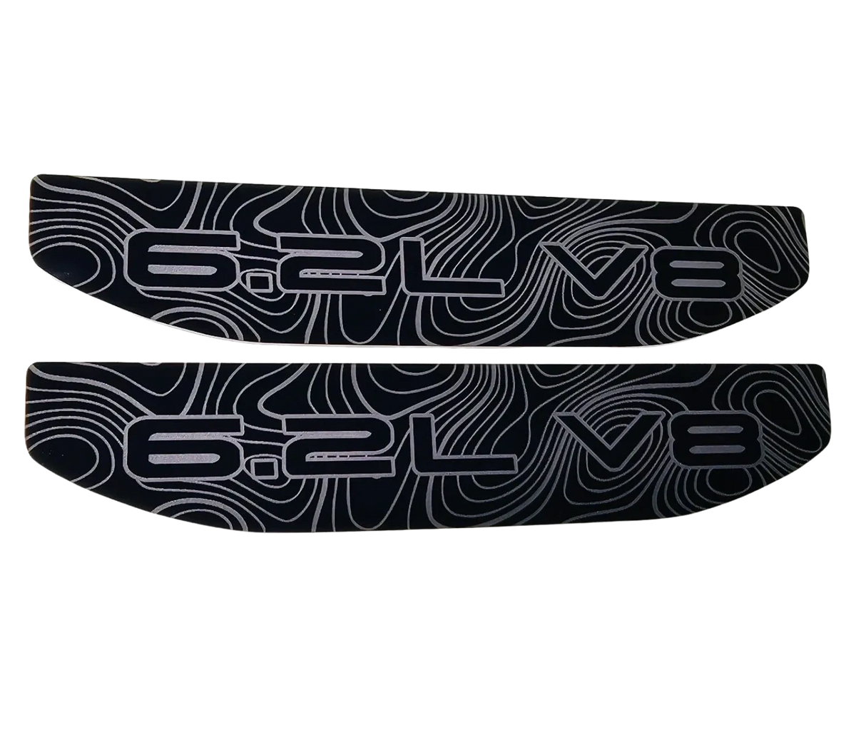 2019-2026 GMC Sierra 1500 6.2L V8 Topography Fender Emblem Inserts