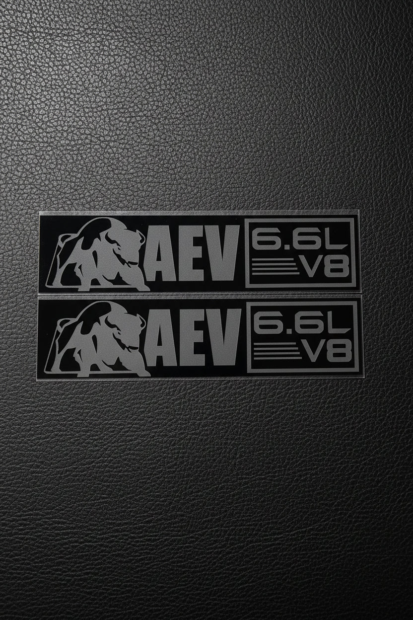 2020-2026 GMC 2500 / 3500 "AEV 6.6L V8" Fender Emblems