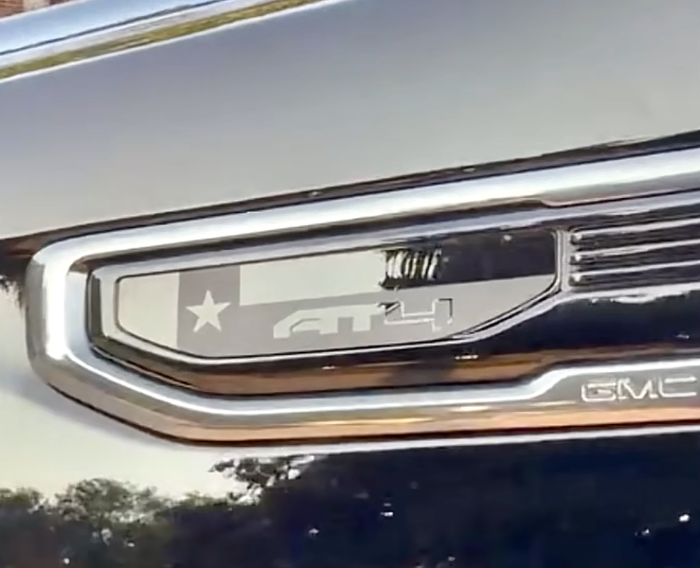 2019–2026 GMC Sierra 1500 AT4 Texas fender emblem