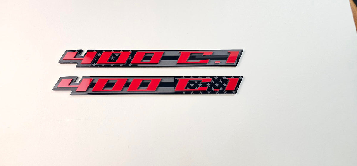 400 C.I. Custom Hood Vent Emblem for 2020–2026 Chevy Silverado 2500HD & 3500HD
