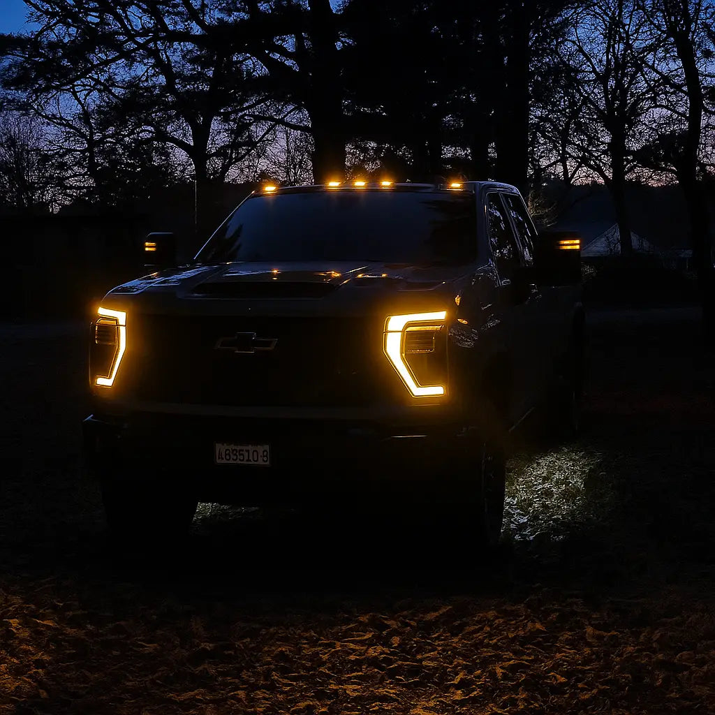 silverado hd with amber headlights