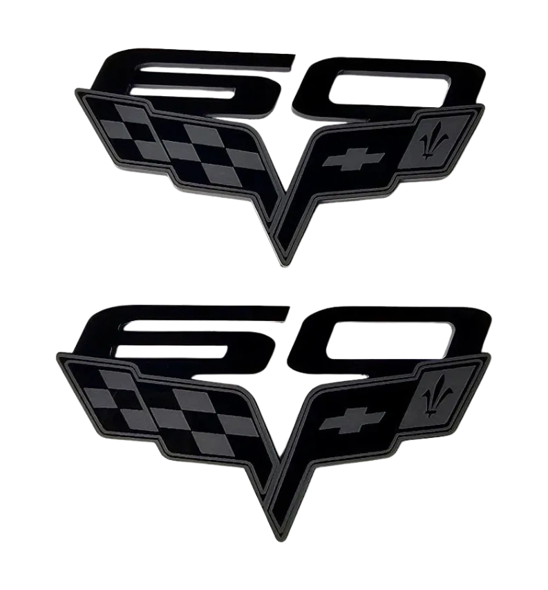 C6 Corvette 60th Anniversary Fender Emblems (Pair)