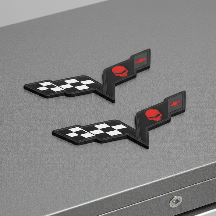 C6 Corvette Jake Flag Emblems