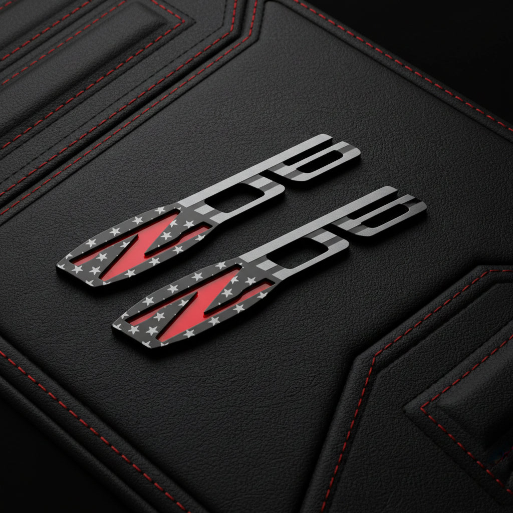 C6 Z06 Corvette American Flag Emblem