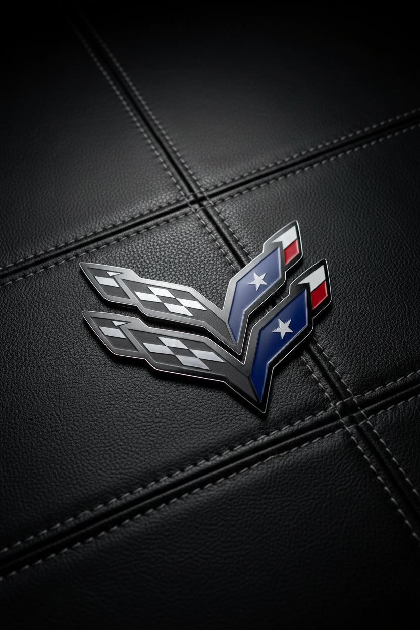 C7 Corvettes Texas emblems