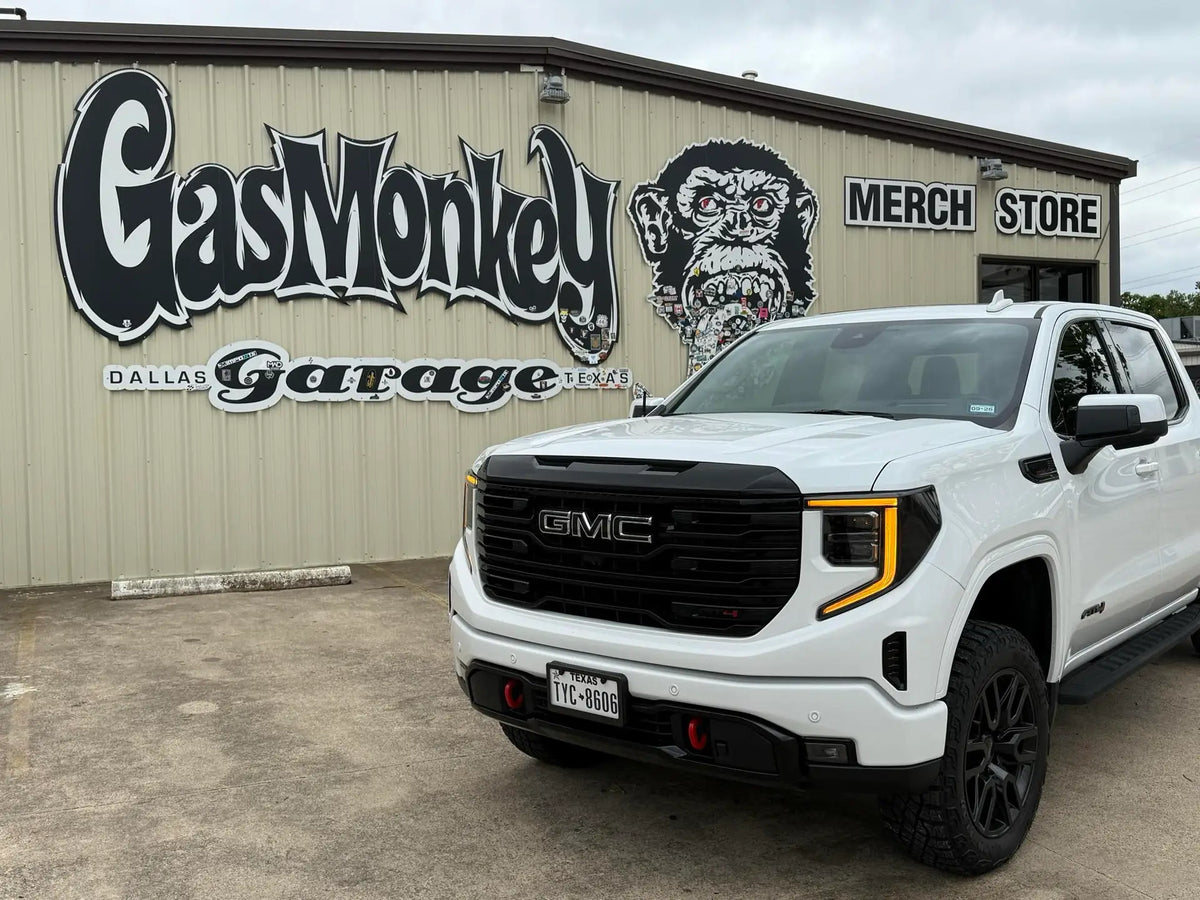 Venom Trucks truck affiliate program partner build featuring amber DRL lighting