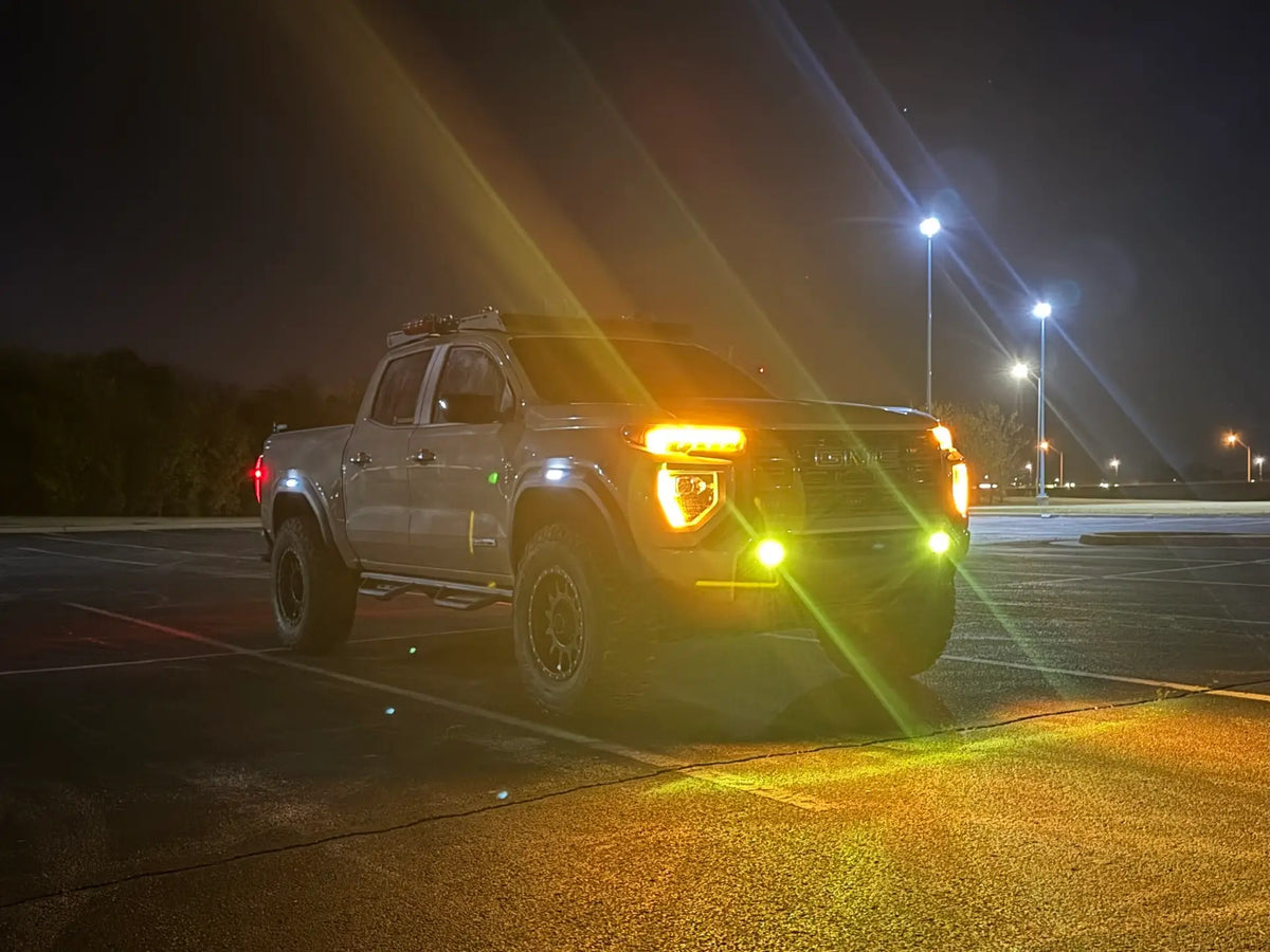 gmc canyon with amber lighting