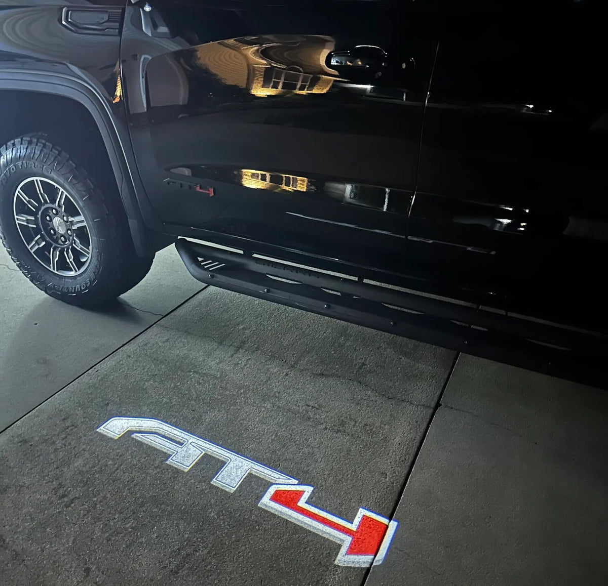 gmc at4 puddle light and other truck accessories